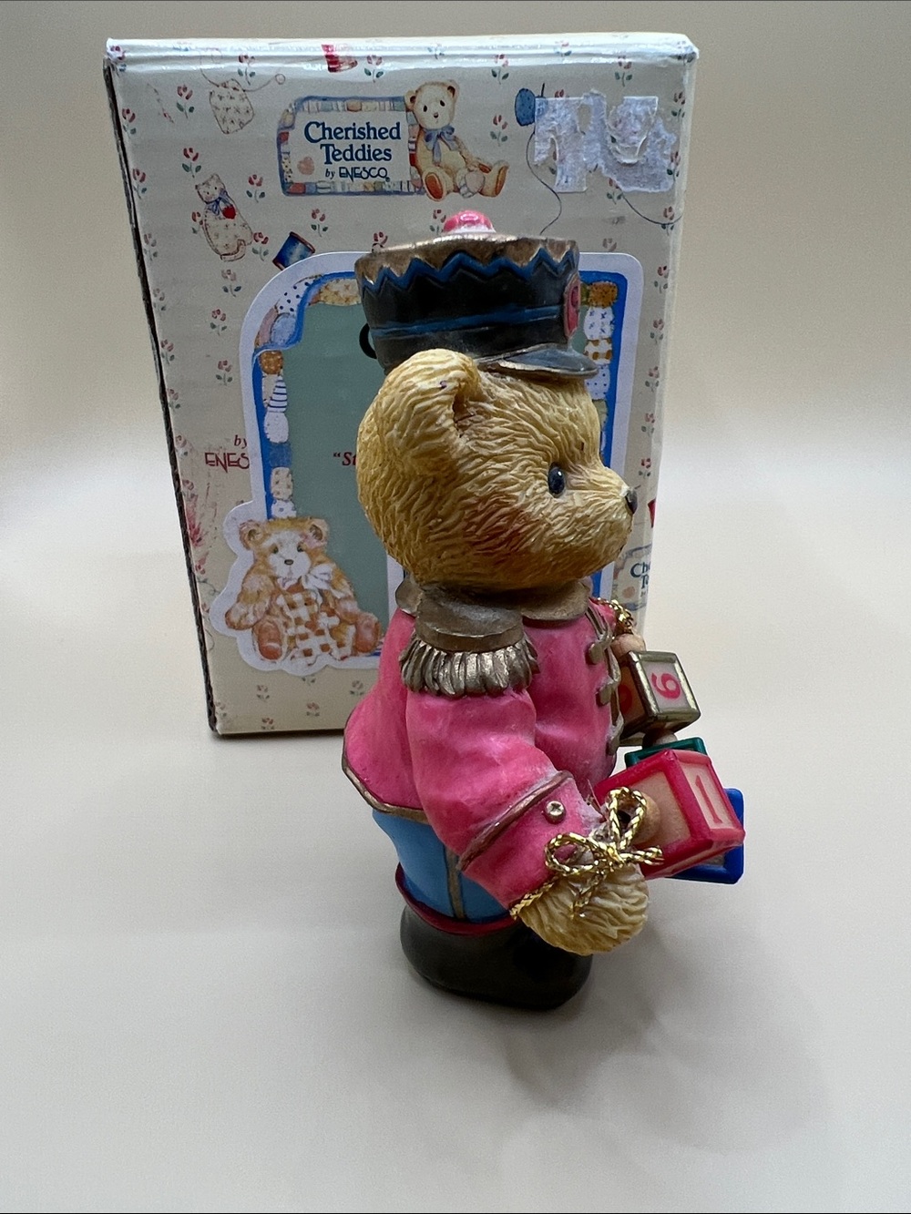 1996 Cherished Teddies JEFFREY “Striking up another year” toy soldier figurine - Picture 3 of 7